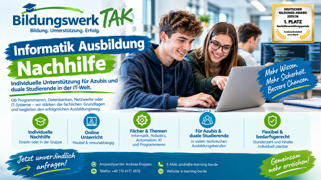 Informatik Ausbildung Nachhilfe für Azubis & duale Studenten